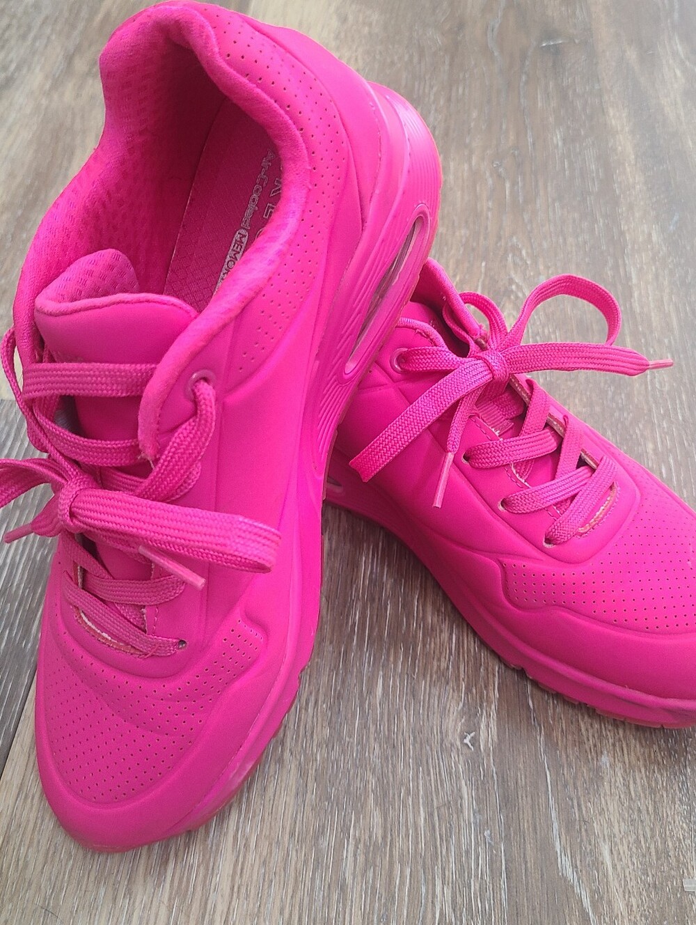 Skechers Hot Pink Memory Foam Sneakers Size 8 - Picture 3 of 10
